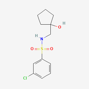 molecular formula C12H16ClNO3S B2650819 3-chloro-N-((1-hydroxycyclopentyl)methyl)benzenesulfonamide CAS No. 1217005-46-3