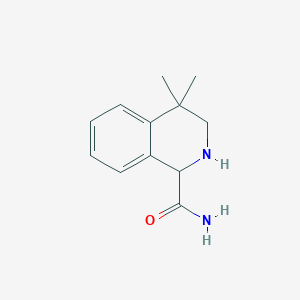 molecular formula C12H16N2O B2650820 4,4-Dimethyl-1,2,3,4-tetrahydroisoquinoline-1-carboxamide CAS No. 1922711-20-3