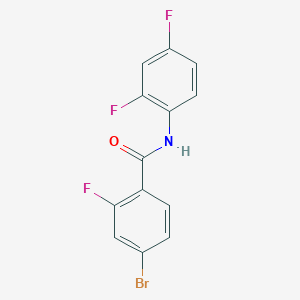 molecular formula C13H7BrF3NO B2650821 4-bromo-N-(2,4-difluorophenyl)-2-fluorobenzamide CAS No. 330677-61-7