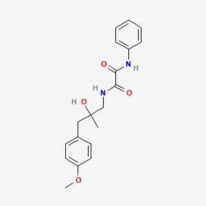 molecular formula C19H22N2O4 B2650822 N1-(2-hydroxy-3-(4-methoxyphenyl)-2-methylpropyl)-N2-phenyloxalamide CAS No. 1396799-53-3