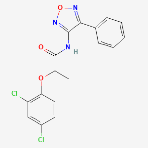 molecular formula C17H13Cl2N3O3 B2650823 2-(2,4-dichlorophenoxy)-N-(4-phenyl-1,2,5-oxadiazol-3-yl)propanamide CAS No. 866237-03-8