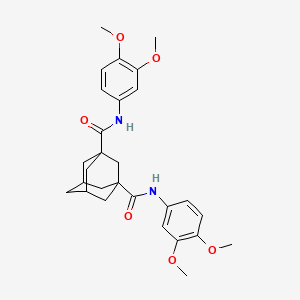 molecular formula C28H34N2O6 B2650830 N1,N3-BIS(3,4-DIMETHOXYPHENYL)ADAMANTANE-1,3-DICARBOXAMIDE CAS No. 714260-85-2