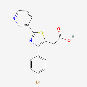 2-[4-(4-Bromophenyl)-2-(pyridin-3-yl)-1,3-thiazol-5-yl]acetic acid