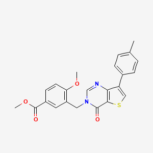 methyl 4-methoxy-3-((4-oxo-7-(p-tolyl)thieno[3,2-d]pyrimidin-3(4H)-yl)methyl)benzoate