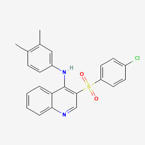 3-((4-chlorophenyl)sulfonyl)-N-(3,4-dimethylphenyl)quinolin-4-amine