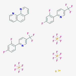 molecular formula C36H18F16IrN4P B2650891 Bis [2-(2,4-difluorophenyl)-5-trifluoromethylpyridine] [1,10-phenanthroline] iridium hexafluorophosphate CAS No. 1639408-64-2