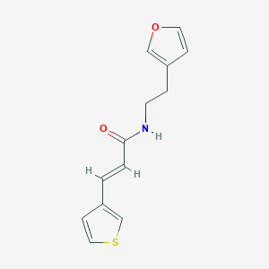 molecular formula C13H13NO2S B2650902 (E)-N-(2-(furan-3-yl)ethyl)-3-(thiophen-3-yl)acrylamide CAS No. 1428382-33-5