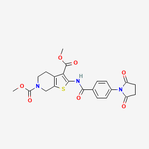 dimethyl 2-(4-(2,5-dioxopyrrolidin-1-yl)benzamido)-4,5-dihydrothieno[2,3-c]pyridine-3,6(7H)-dicarboxylate