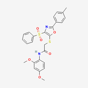 N-(2,4-dimethoxyphenyl)-2-((4-(phenylsulfonyl)-2-(p-tolyl)oxazol-5-yl)thio)acetamide