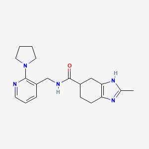 2-methyl-N-((2-(pyrrolidin-1-yl)pyridin-3-yl)methyl)-4,5,6,7-tetrahydro-1H-benzo[d]imidazole-5-carboxamide