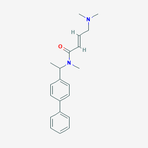 (E)-4-(Dimethylamino)-N-methyl-N-[1-(4-phenylphenyl)ethyl]but-2-enamide