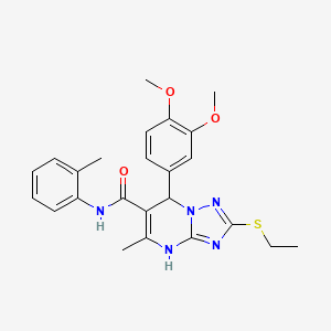 7-(3,4-dimethoxyphenyl)-2-(ethylthio)-5-methyl-N-(2-methylphenyl)-4,7-dihydro[1,2,4]triazolo[1,5-a]pyrimidine-6-carboxamide