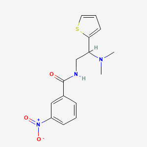 molecular formula C15H17N3O3S B2650961 N-[2-(dimethylamino)-2-(thiophen-2-yl)ethyl]-3-nitrobenzamide CAS No. 850593-29-2