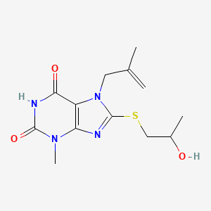 8-((2-hydroxypropyl)thio)-3-methyl-7-(2-methylallyl)-1H-purine-2,6(3H,7H)-dione