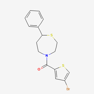 (4-Bromothiophen-2-yl)(7-phenyl-1,4-thiazepan-4-yl)methanone