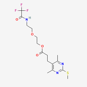 2-[2-(2,2,2-Trifluoroacetamido)ethoxy]ethyl 3-[4,6-dimethyl-2-(methylsulfanyl)pyrimidin-5-yl]propanoate