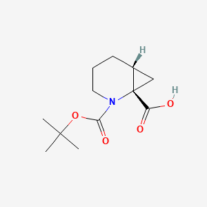 molecular formula C12H19NO4 B2650974 rac-(1R,6S)-2-[(tert-butoxy)carbonyl]-2-azabicyclo[4.1.0]heptane-1-carboxylicacid CAS No. 181023-52-9