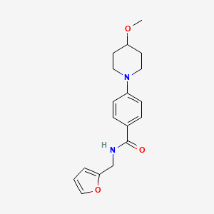 molecular formula C18H22N2O3 B2650979 N-(furan-2-ylmethyl)-4-(4-methoxypiperidin-1-yl)benzamide CAS No. 2034247-92-0