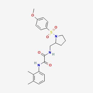 molecular formula C22H27N3O5S B2651006 N'-(2,3-dimethylphenyl)-N-{[1-(4-methoxybenzenesulfonyl)pyrrolidin-2-yl]methyl}ethanediamide CAS No. 896292-13-0