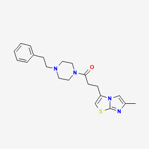3-(6-Methylimidazo[2,1-b]thiazol-3-yl)-1-(4-phenethylpiperazin-1-yl)propan-1-one
