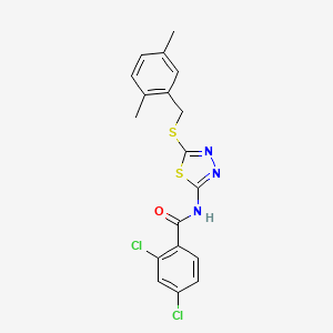 2,4-dichloro-N-(5-((2,5-dimethylbenzyl)thio)-1,3,4-thiadiazol-2-yl)benzamide