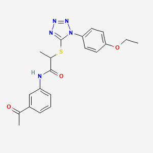 N-(3-acetylphenyl)-2-{[1-(4-ethoxyphenyl)-1H-tetrazol-5-yl]sulfanyl}propanamide
