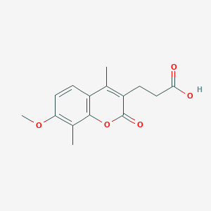 molecular formula C15H16O5 B2651038 3-(7-methoxy-4,8-dimethyl-2-oxo-2H-chromen-3-yl)propanoic acid CAS No. 701965-63-1