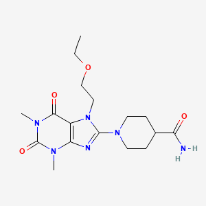 1-[7-(2-Ethoxyethyl)-1,3-dimethyl-2,6-dioxopurin-8-yl]piperidine-4-carboxamide