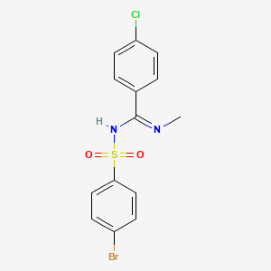 N-(4-bromophenyl)sulfonyl-4-chloro-N'-methylbenzenecarboximidamide