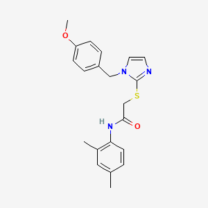 N-(2,4-dimethylphenyl)-2-[1-[(4-methoxyphenyl)methyl]imidazol-2-yl]sulfanylacetamide
