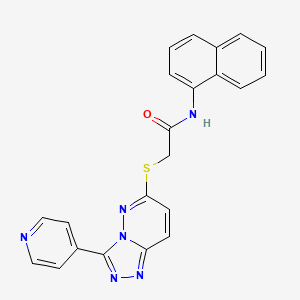 molecular formula C22H16N6OS B2651104 N-(naphthalen-1-yl)-2-{[3-(pyridin-4-yl)-[1,2,4]triazolo[4,3-b]pyridazin-6-yl]sulfanyl}acetamide CAS No. 868969-59-9