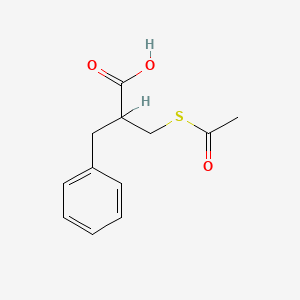 molecular formula C12H14O3S B2651110 2-[(Acetylthio)methyl]-3-phenylpropionic Acid CAS No. 80969-99-9; 91702-98-6