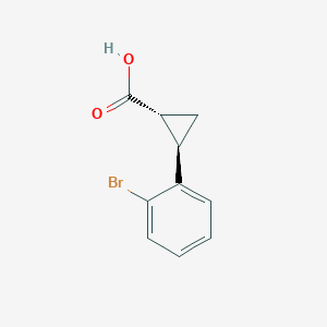 molecular formula C10H9BrO2 B2651115 rel-(1R,2R)-2-(2-Bromophenyl)cyclopropane-1-carboxylic acid CAS No. 175168-70-4