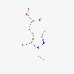 molecular formula C8H11FN2O2 B2651145 2-(1-Ethyl-5-fluoro-3-methyl-1H-pyrazol-4-yl)acetic acid CAS No. 1823818-15-0
