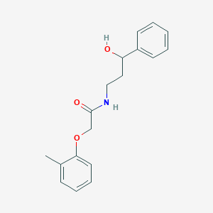 molecular formula C18H21NO3 B2651146 N-(3-hydroxy-3-phenylpropyl)-2-(2-methylphenoxy)acetamide CAS No. 1396876-15-5