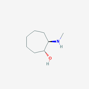 molecular formula C8H17NO B2651207 rac-(1r,2r)-2-(methylamino)cycloheptan-1-ol CAS No. 1821719-27-0