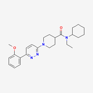 molecular formula C25H34N4O2 B2651227 N-cyclohexyl-N-ethyl-1-[6-(2-methoxyphenyl)pyridazin-3-yl]piperidine-4-carboxamide CAS No. 1203242-56-1