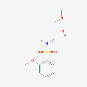 molecular formula C12H19NO5S B2651231 N-(2-hydroxy-3-methoxy-2-methylpropyl)-2-methoxybenzene-1-sulfonamide CAS No. 1334376-55-4