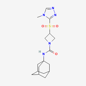 molecular formula C17H25N5O3S B2651258 N-(adamantan-1-yl)-3-[(4-methyl-4H-1,2,4-triazol-3-yl)sulfonyl]azetidine-1-carboxamide CAS No. 2320176-66-5
