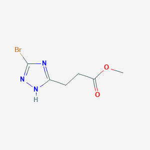 molecular formula C6H8BrN3O2 B2651334 methyl 3-(3-bromo-1H-1,2,4-triazol-5-yl)propanoate CAS No. 1279219-62-3