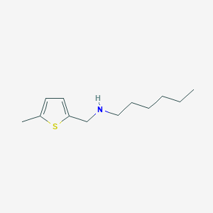 molecular formula C12H21NS B2651429 HEXYL[(5-METHYLTHIOPHEN-2-YL)METHYL]AMINE CAS No. 869944-87-6