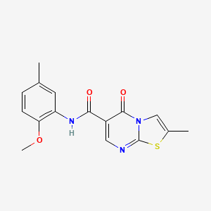 molecular formula C16H15N3O3S B2651437 N-(2-methoxy-5-methylphenyl)-2-methyl-5-oxo-5H-[1,3]thiazolo[3,2-a]pyrimidine-6-carboxamide CAS No. 896341-39-2