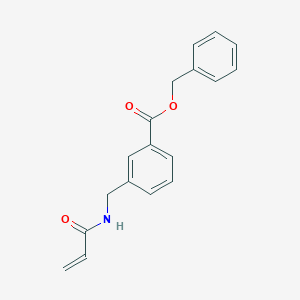 molecular formula C18H17NO3 B2651522 Benzyl 3-[(prop-2-enamido)methyl]benzoate CAS No. 2094508-98-0
