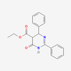 molecular formula C19H18N2O3 B2651545 Ethyl 6-hydroxy-2,4-diphenyl-4,5-dihydro-5-pyrimidinecarboxylate CAS No. 226954-82-1