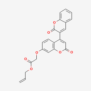 molecular formula C23H16O7 B2651550 prop-2-en-1-yl 2-({2,2'-dioxo-2H,2'H-[3,4'-bichromene]-7'-yl}oxy)acetate CAS No. 859666-81-2