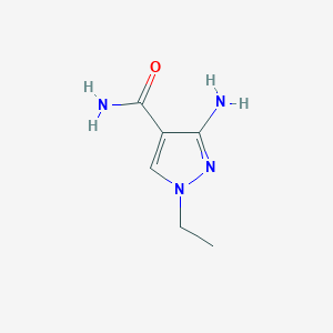 molecular formula C6H10N4O B2651553 3-Amino-1-ethyl-1H-pyrazole-4-carboxamide CAS No. 955552-45-1