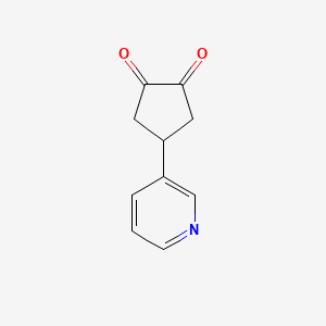 molecular formula C10H9NO2 B2651559 4-(Pyridin-3-yl)cyclopentane-1,2-dione CAS No. 2287279-93-8