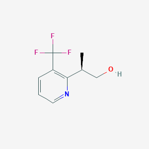 molecular formula C9H10F3NO B2651571 (2R)-2-[3-(Trifluoromethyl)pyridin-2-yl]propan-1-ol CAS No. 2248198-67-4