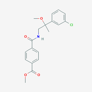 molecular formula C19H20ClNO4 B2651577 Methyl 4-((2-(3-chlorophenyl)-2-methoxypropyl)carbamoyl)benzoate CAS No. 1788559-97-6