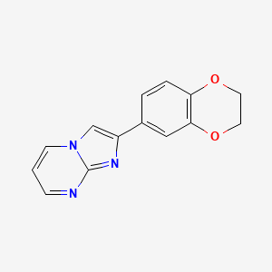 molecular formula C14H11N3O2 B2651580 2-(2,3-Dihydro-1,4-benzodioxin-6-yl)imidazo[1,2-a]pyrimidine CAS No. 693219-80-6